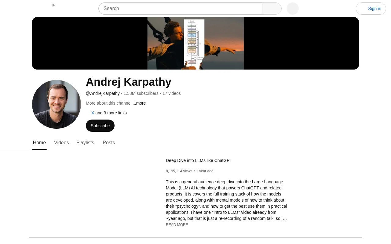 The Andrej Karpathy channel on YouTube