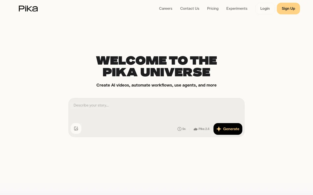 The Pika homepage