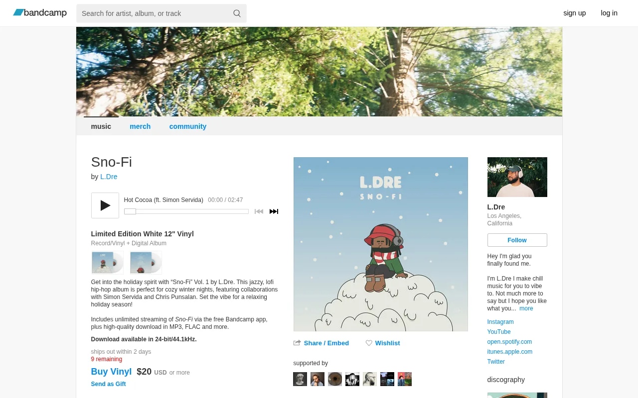The Sno-Fi album by L.Dre on Bandcamp