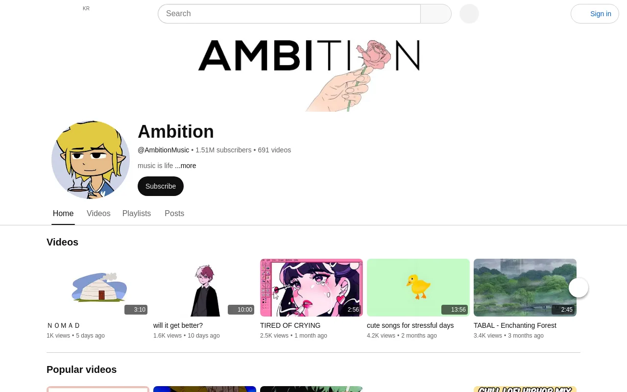The Ambition YouTube channel