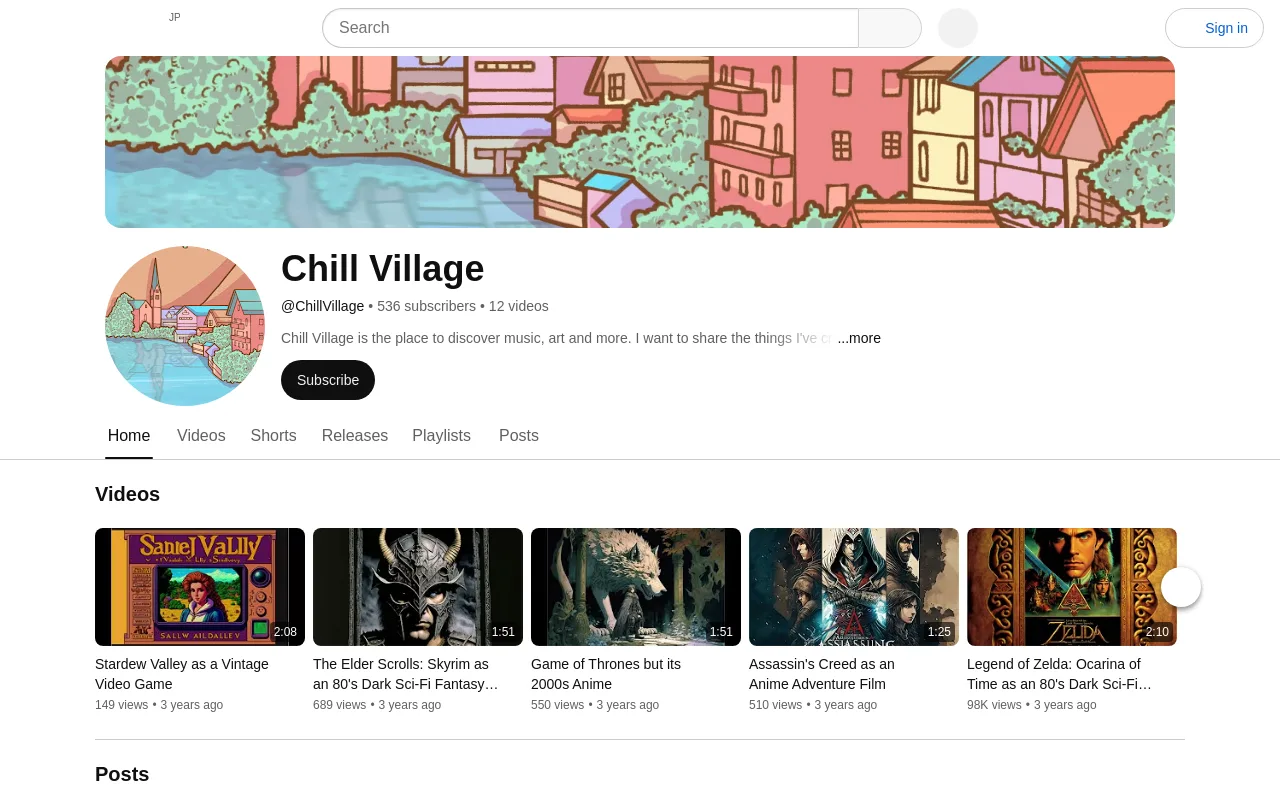 The Chill Village YouTube channel