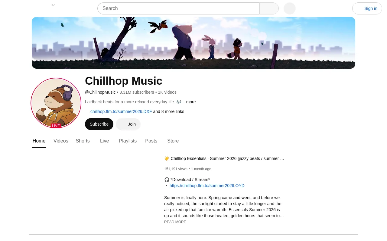 The Chillhop Music YouTube channel