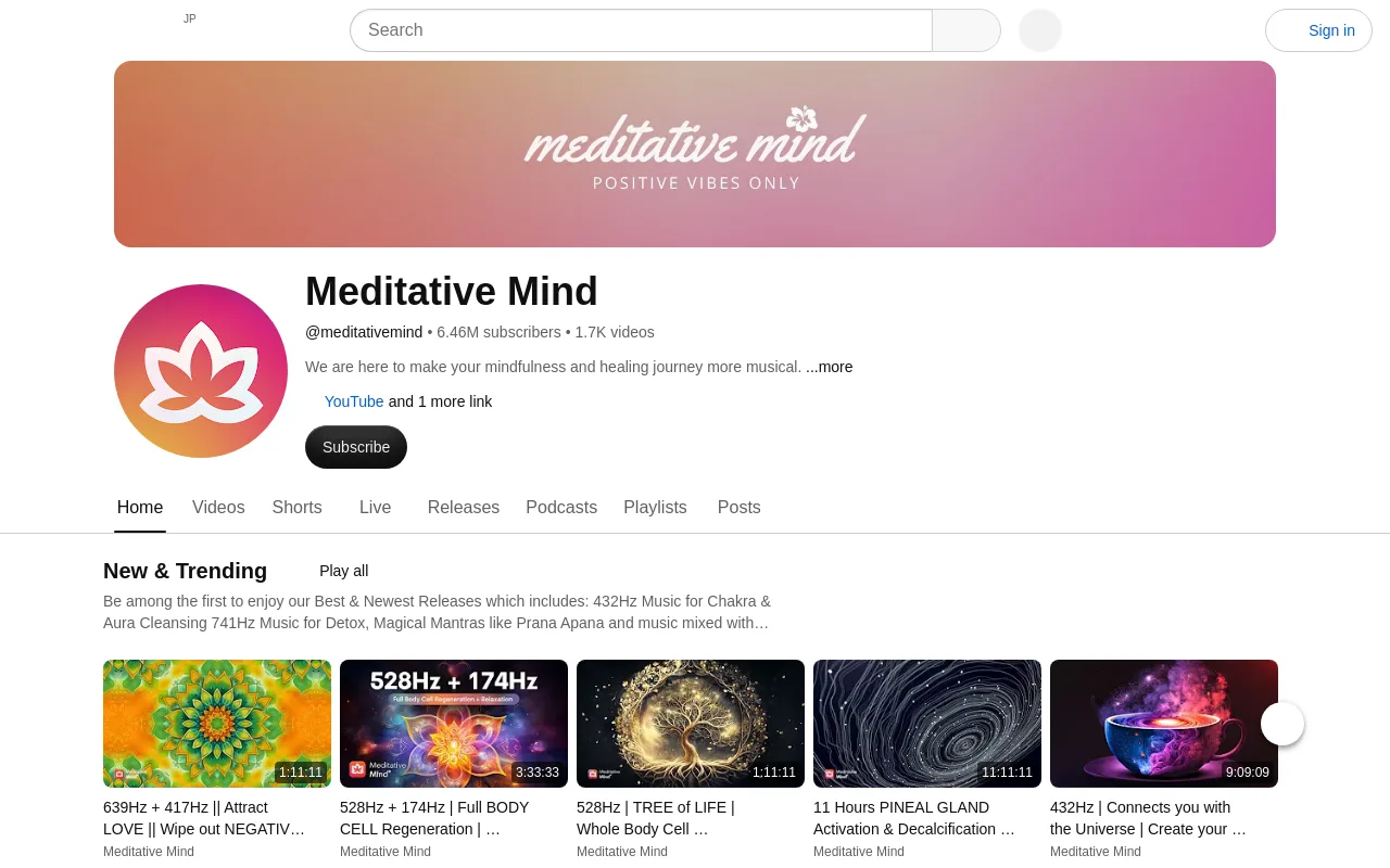 The Meditative Mind YouTube channel