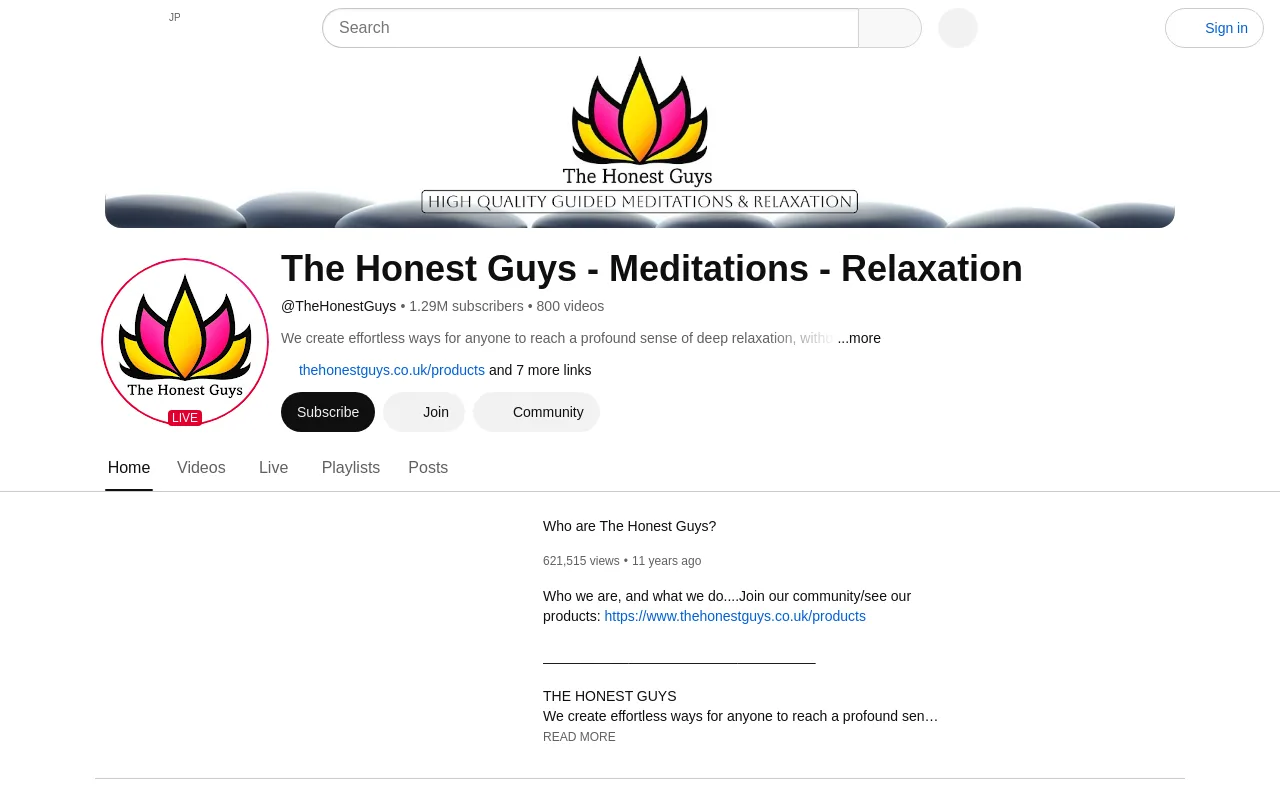 The Honest Guys meditation YouTube channel