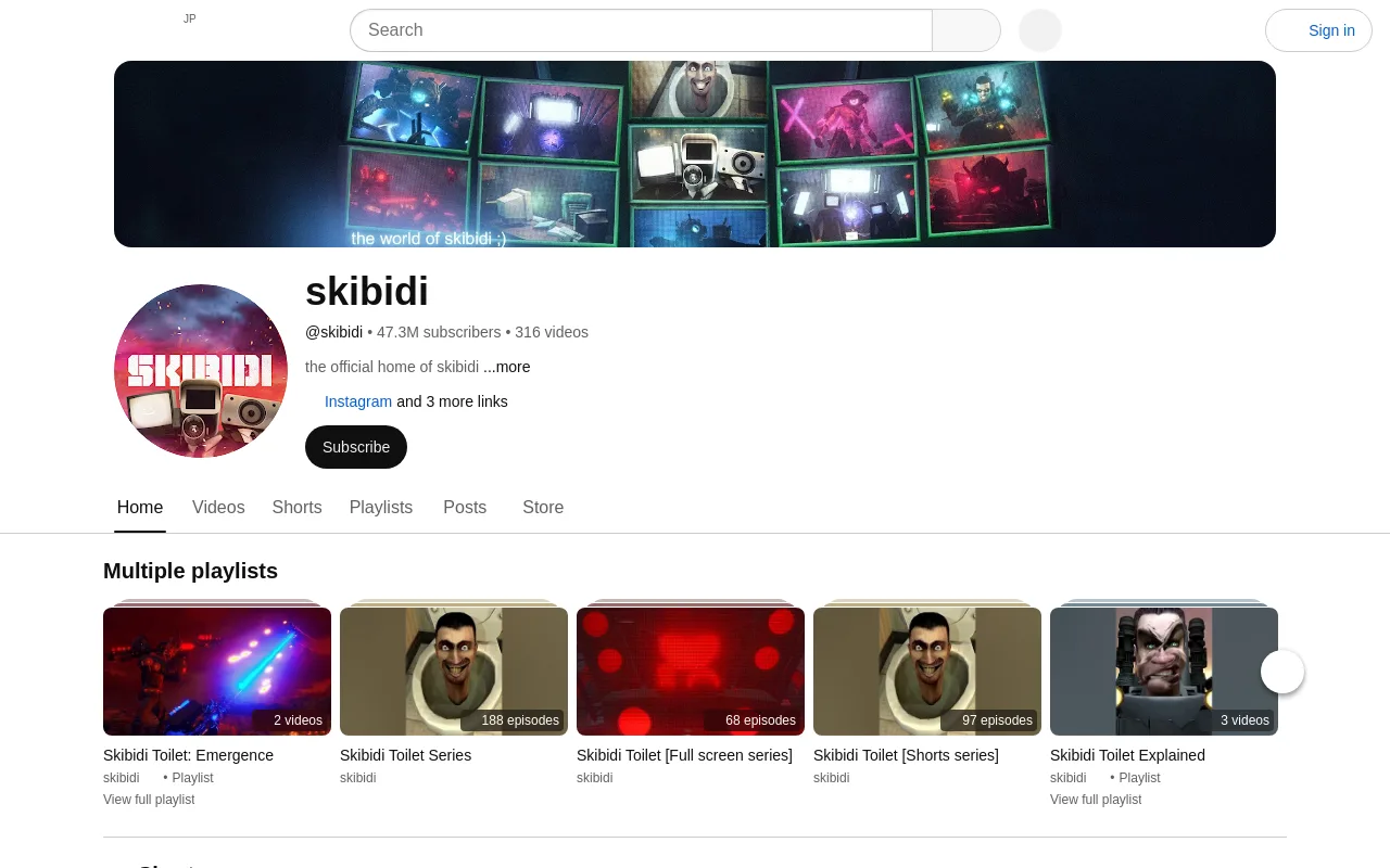 The DaFuq!?Boom! channel on YouTube, now branded skibidi