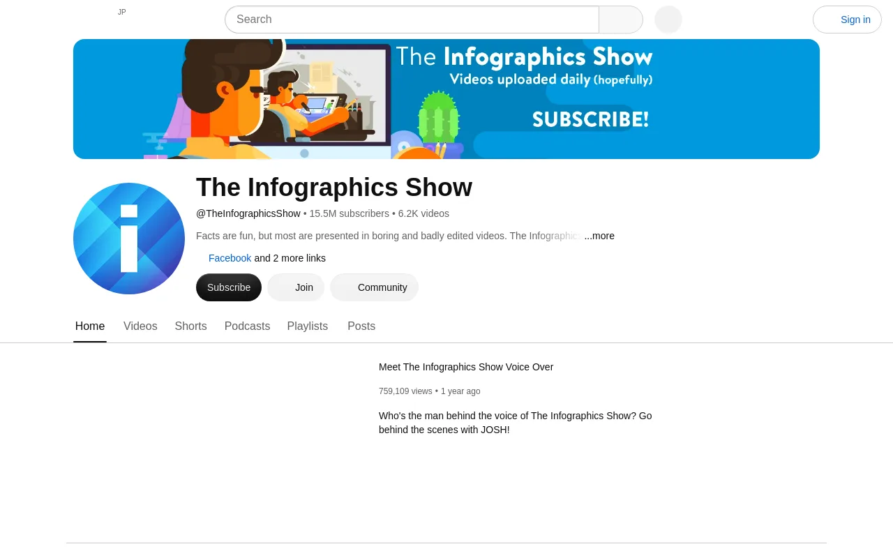 The Infographics Show channel on YouTube